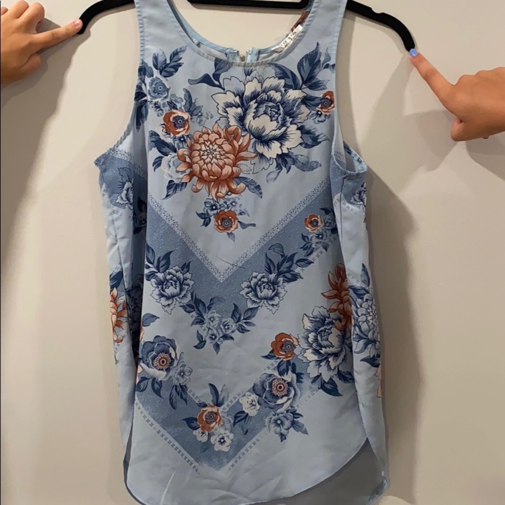 FLORAL STREETWEAR SOCIETY TANK W ZIP UP BACK